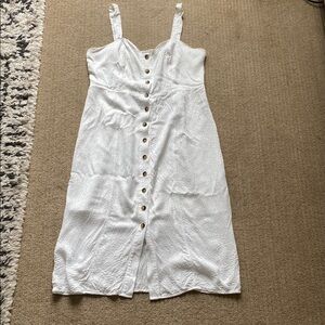 Good American The Bustier Dress, Ivory Leopard